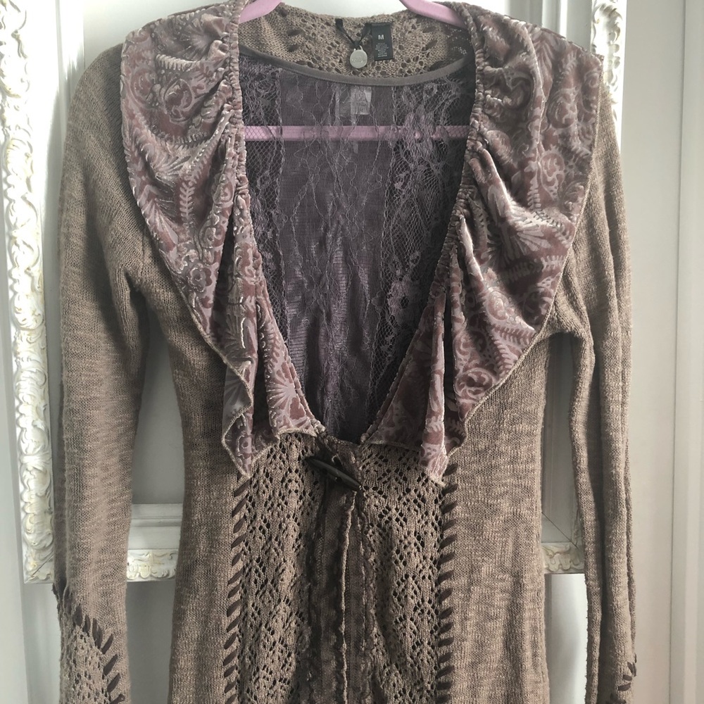 BKE Sweater and lace top